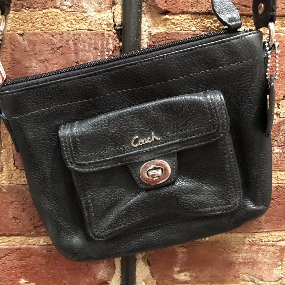 Black coach cross body bag